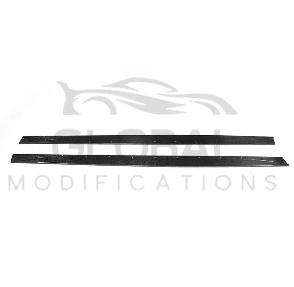 BMW M4 F82 F83 GENUINE CARBON FIBRE SIDE SKIRT EXTENSIONS - MP STYLE - 14-20
