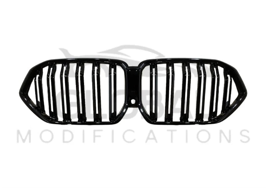 BMW X6 G06 PRE LCI GLOSS BLACK FRONT GRILL - X6M STYLE - BLACK