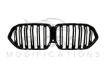 BMW X6 G06 PRE LCI GLOSS BLACK FRONT GRILL - X6M STYLE - BLACK