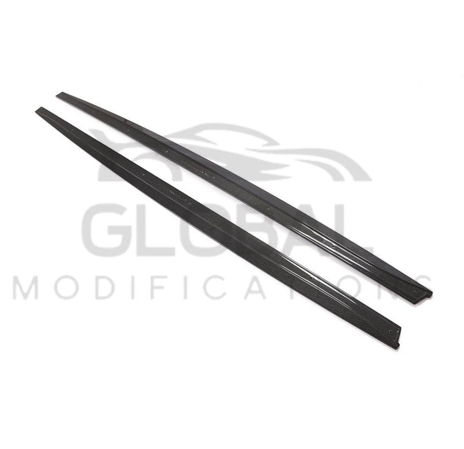 BMW M3 F80 GENUINE CARBON FIBRE SIDE SKIRT EXTENSIONS - MP STYLE - 14-18