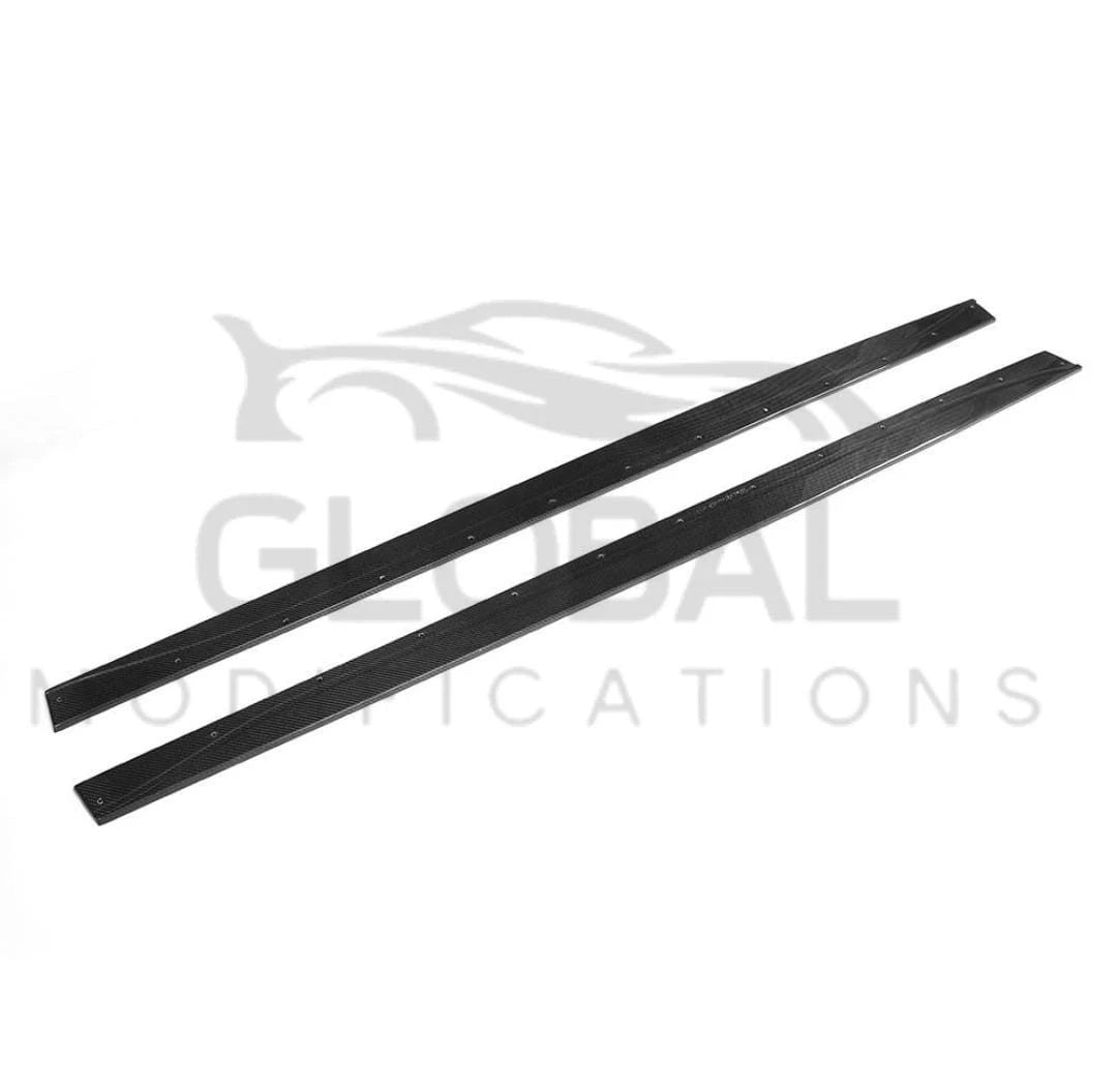 BMW M4 F82 F83 GENUINE CARBON FIBRE SIDE SKIRT EXTENSIONS - MP STYLE - 14-20