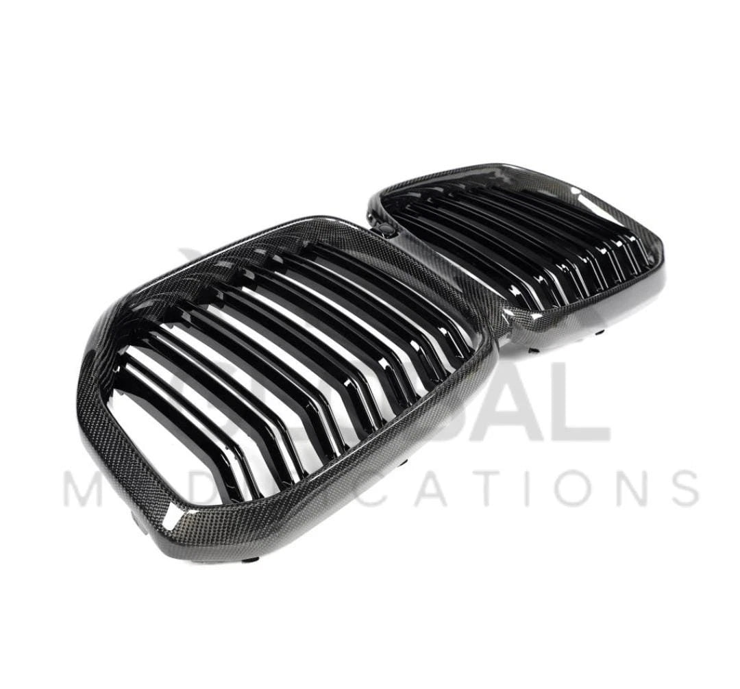BMW X5M F95 PRE LCI GENUINE CARBON FIBRE FRONT GRILL - X5M STYLE - BLACK 19-22