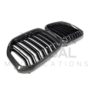 BMW X5M F95 PRE LCI GENUINE CARBON FIBRE FRONT GRILL - X5M STYLE - BLACK 19-22