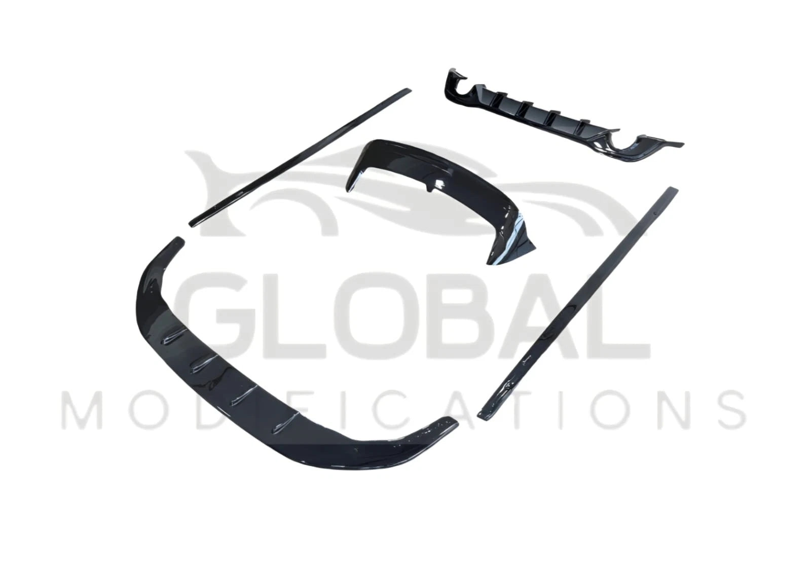 VW GOLF GTI MK8 GLOSS BLACK FULL KIT - AERO STYLE - BLACK