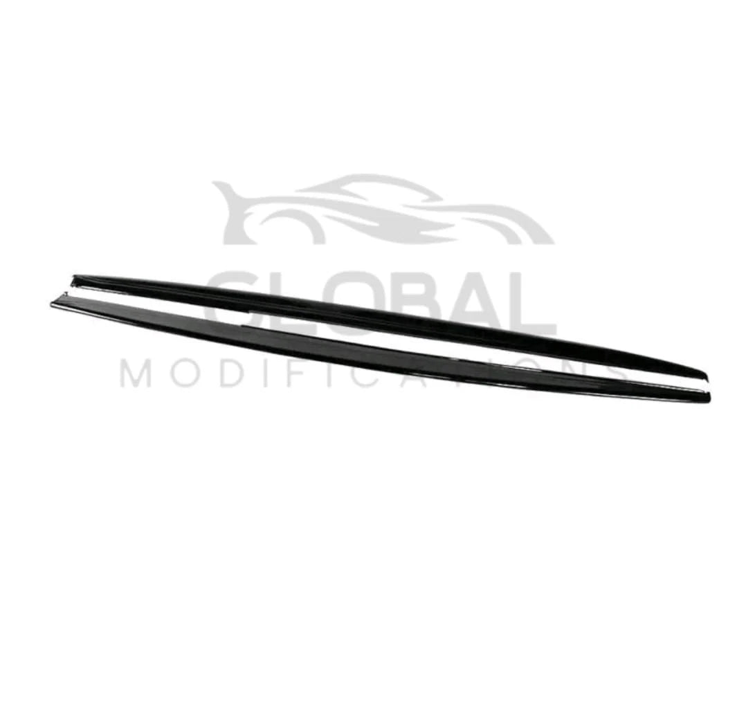 BMW 3 SERIES F30/F31 GLOSS BLACK SIDE SKIRT EXTENSIONS - MP STYLE - BLACK