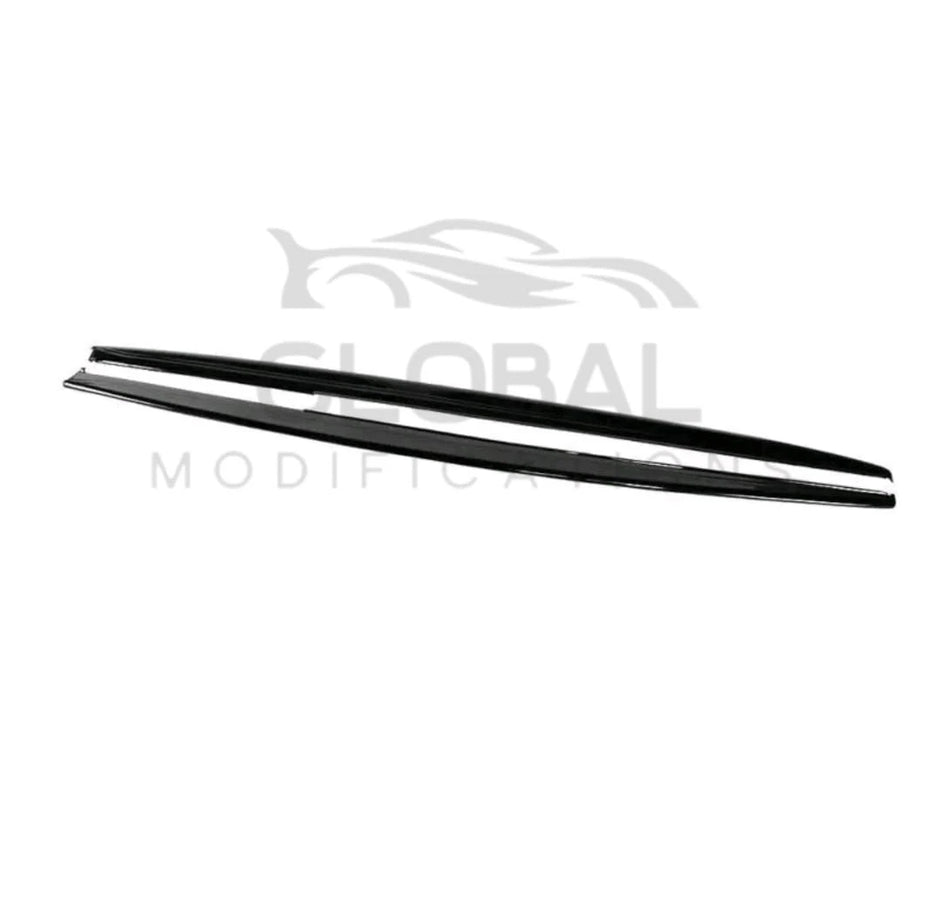 BMW 3 SERIES F30/F31 GLOSS BLACK SIDE SKIRT EXTENSIONS - MP STYLE - BLACK