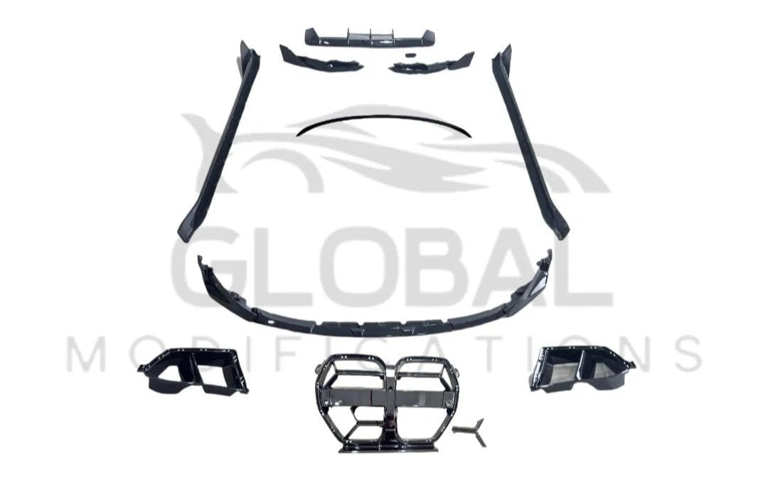 BMW M4 G82 FULL GLOSS BLACK BODY KIT - MP STYLE - BLACK 21-25