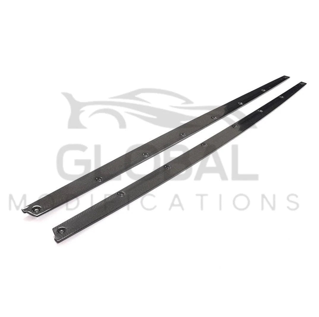 BMW M3 F80 GENUINE CARBON FIBRE SIDE SKIRT EXTENSIONS - MP STYLE - 14-18