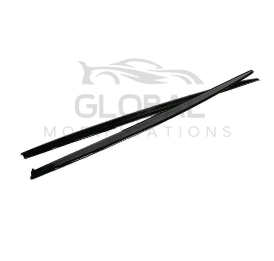 BMW 3 SERIES F30/F31 GLOSS BLACK SIDE SKIRT EXTENSIONS - MP STYLE - BLACK
