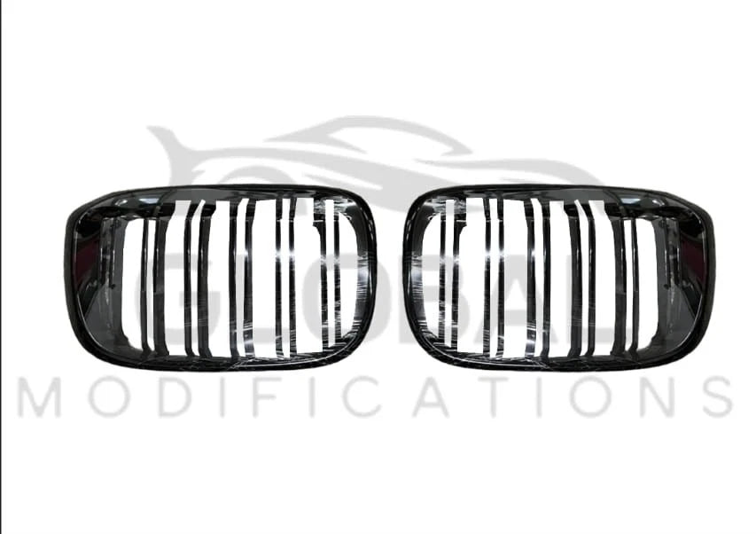 BMW X3 X4 G01 G02 PRE LCI GLOSS BLACK FRONT GRILL - M STYLE - BLACK 18-21