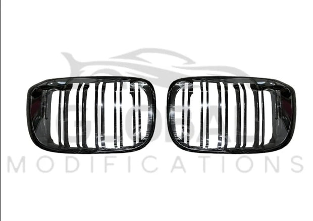 BMW X3 X4 G01 G02 PRE LCI GLOSS BLACK FRONT GRILL - M STYLE - BLACK 18-21