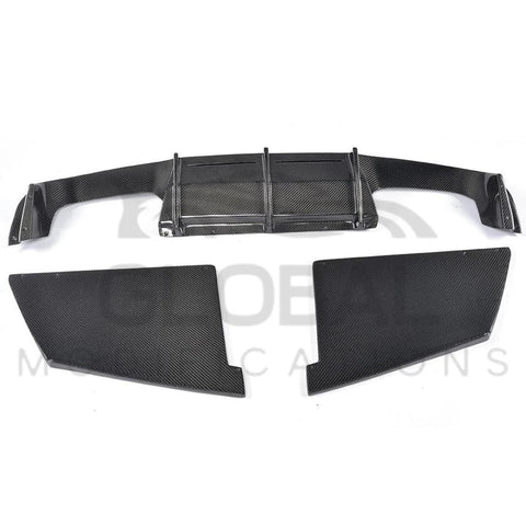 BMW M2 F87 GENUINE CARBON FIBRE 3 PIECE REAR DIFFUSER - MTC STYLE