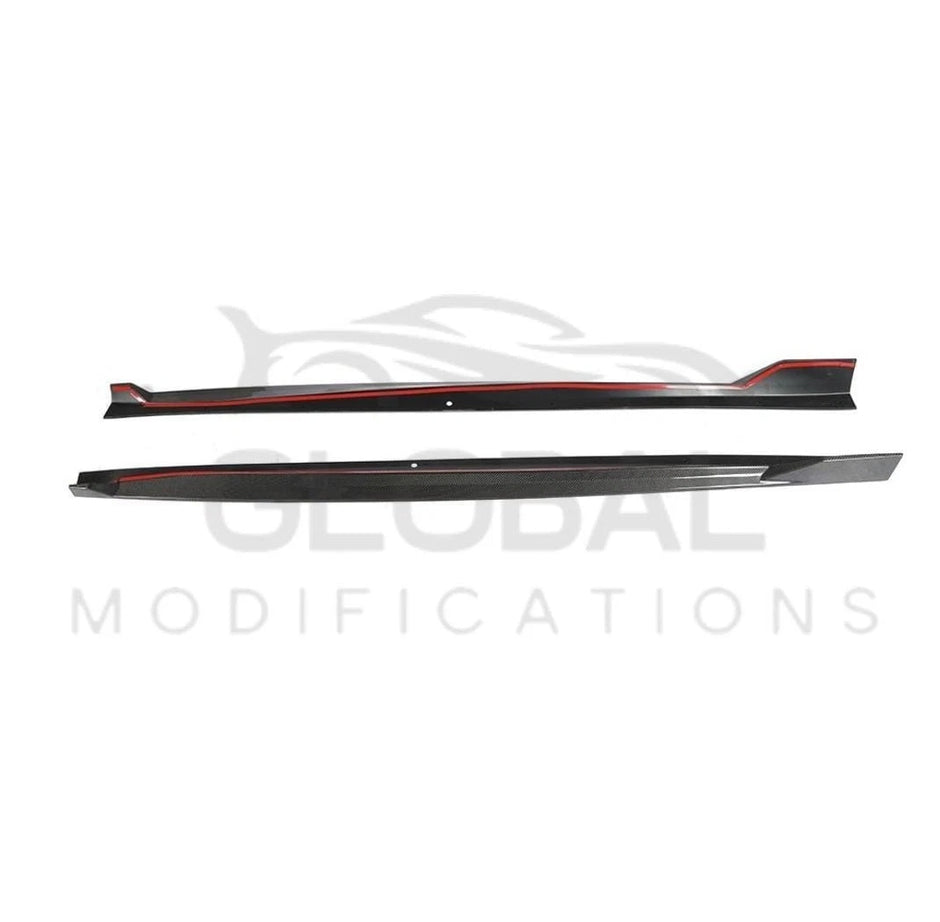 BMW X5 G05 GENUINE CARBON FIBRE SIDE SKIRT EXTENSIONS - 19-25