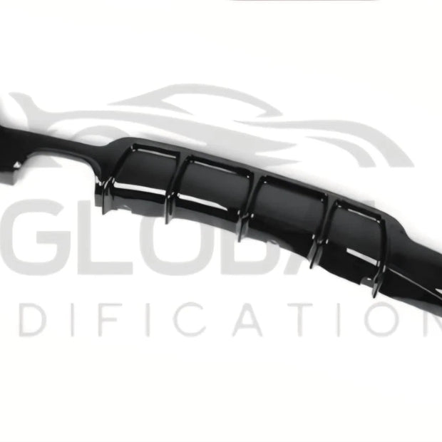 BMW 4 SERIES F32/F33/F36 GLOSS BLACK REAR DIFFUSER - MP STYLE - BLACK