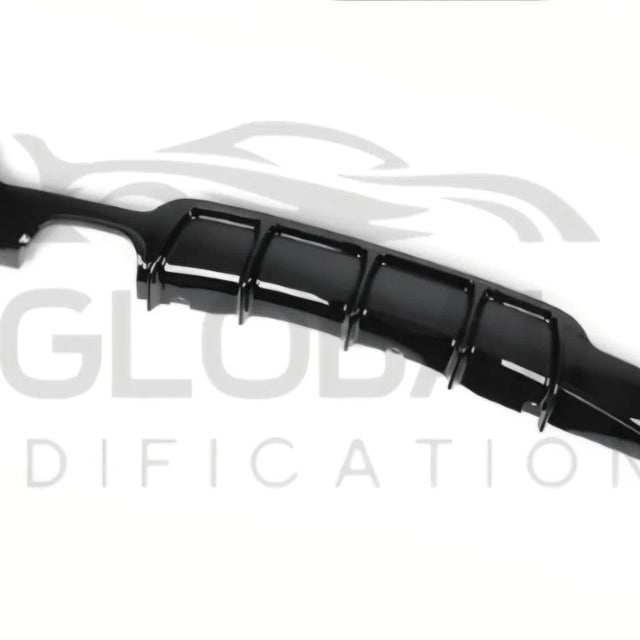 BMW 4 SERIES F32/F33/F36 GLOSS BLACK REAR DIFFUSER - MP STYLE - BLACK