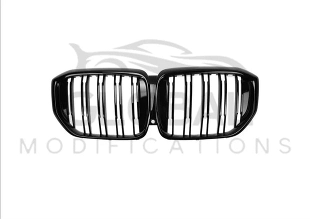 BMW X5 G05 LCI GLOSS BLACK FRONT GRILL - X5M STYLE - BLACK
