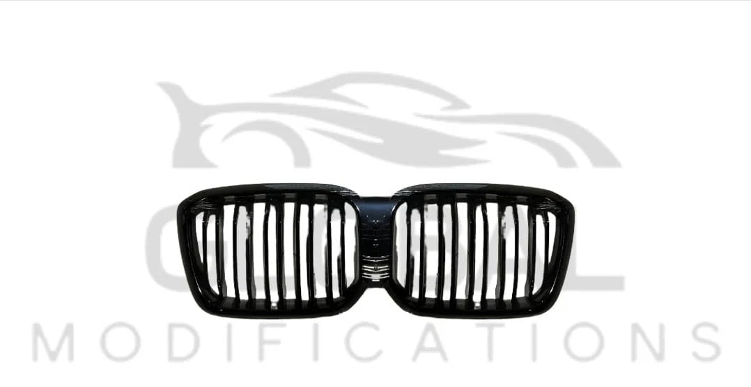 BMW X3 X4 G01 G02 LCI GLOSS BLACK FRONT GRILL - M STYLE - BLACK