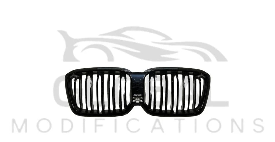 BMW X3 X4 G01 G02 LCI GLOSS BLACK FRONT GRILL - M STYLE - BLACK