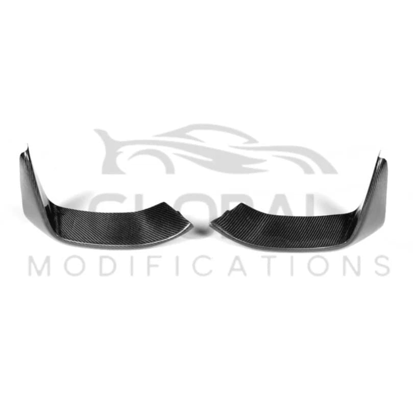 BMW M3 M4 F80 F82 F83 GENUINE CARBON FIBRE FRONT 2 PIECE CANARDS - MP STYLE