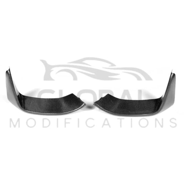 BMW M3 M4 F80 F82 F83 GENUINE CARBON FIBRE FRONT 2 PIECE CANARDS - MP STYLE
