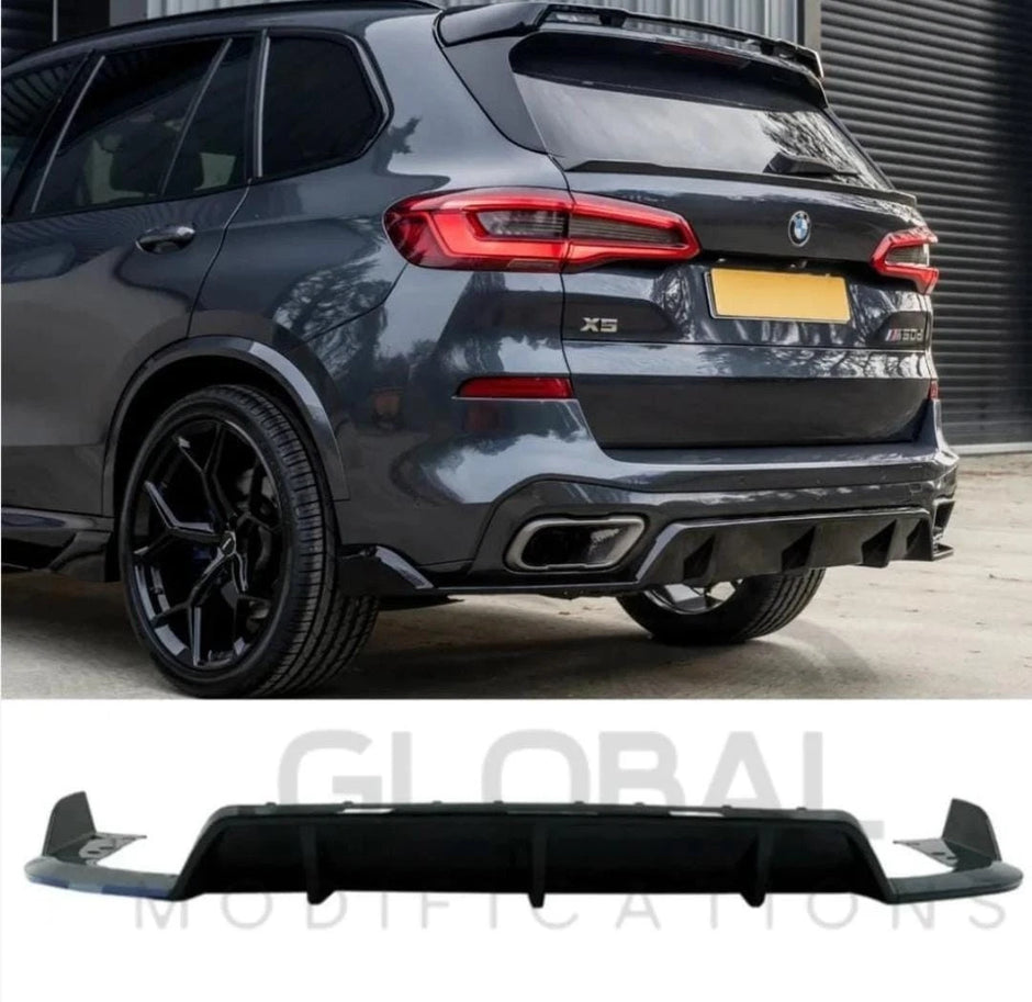 BMW X5 G05 3 PIECE REAR DIFFUSER GLOSS BLACK- MP STYLE - 19-25